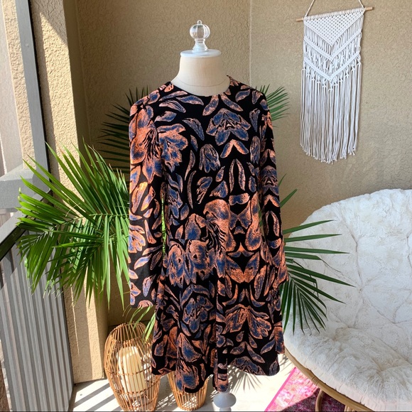 T-Bags Dresses & Skirts - Neon Floral Skater Dress